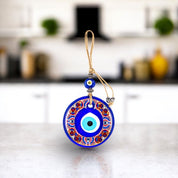 Evil Eye, Mystic Captivating, Golden Aura, Glass Evil Eye Wall Hanging Decor