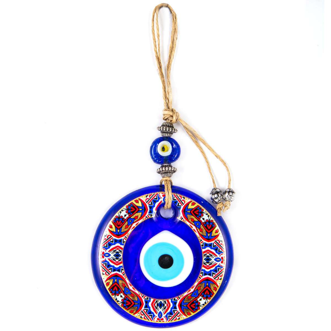 Evil Eye, Mystic Captivating, Golden Aura, Glass Evil Eye Wall Hanging Decor