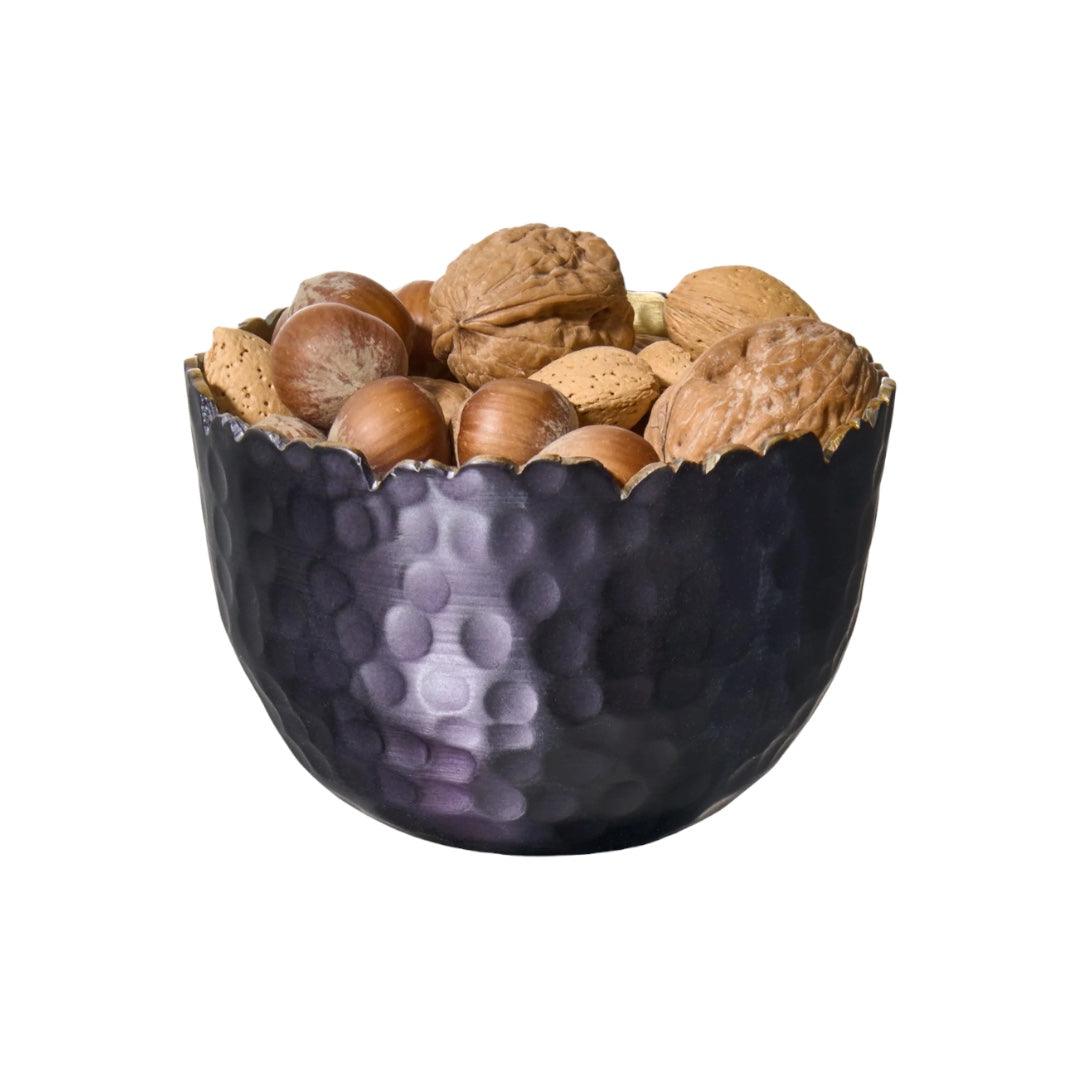 Munro Black & Gold Hammered Nut Bowl