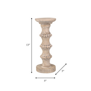 Wooden 13" Antique Style Candle Holder