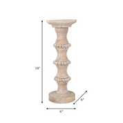 Wooden 14" Antique Style Candle Holder