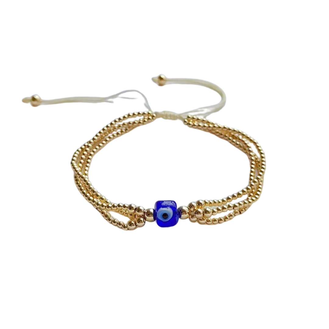 Azure Gaze Beaded Bracelet