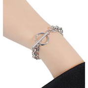 Sleek Round Stainless Steel Silver Finish Bracelet