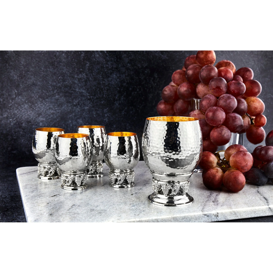 Grape Hammered Shot Glass, Set of 6