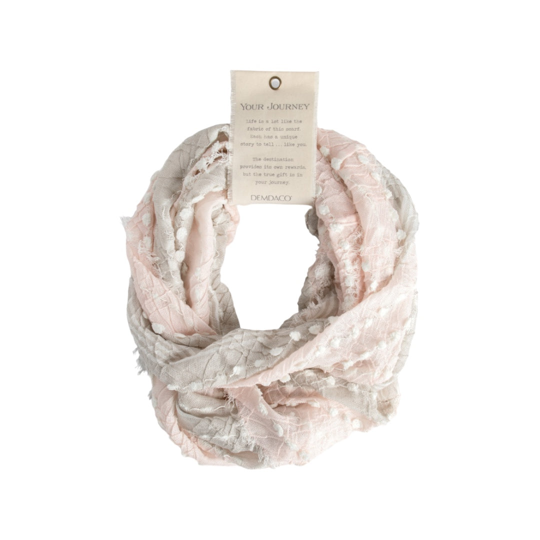 Textured Infinity Scarf in Blush, Embrace Elegance and Comfort with a Versatile Accessory