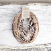 Textured Infinity Scarf in Tan: Embrace Comfort and Elegance with a Versatile Accessory