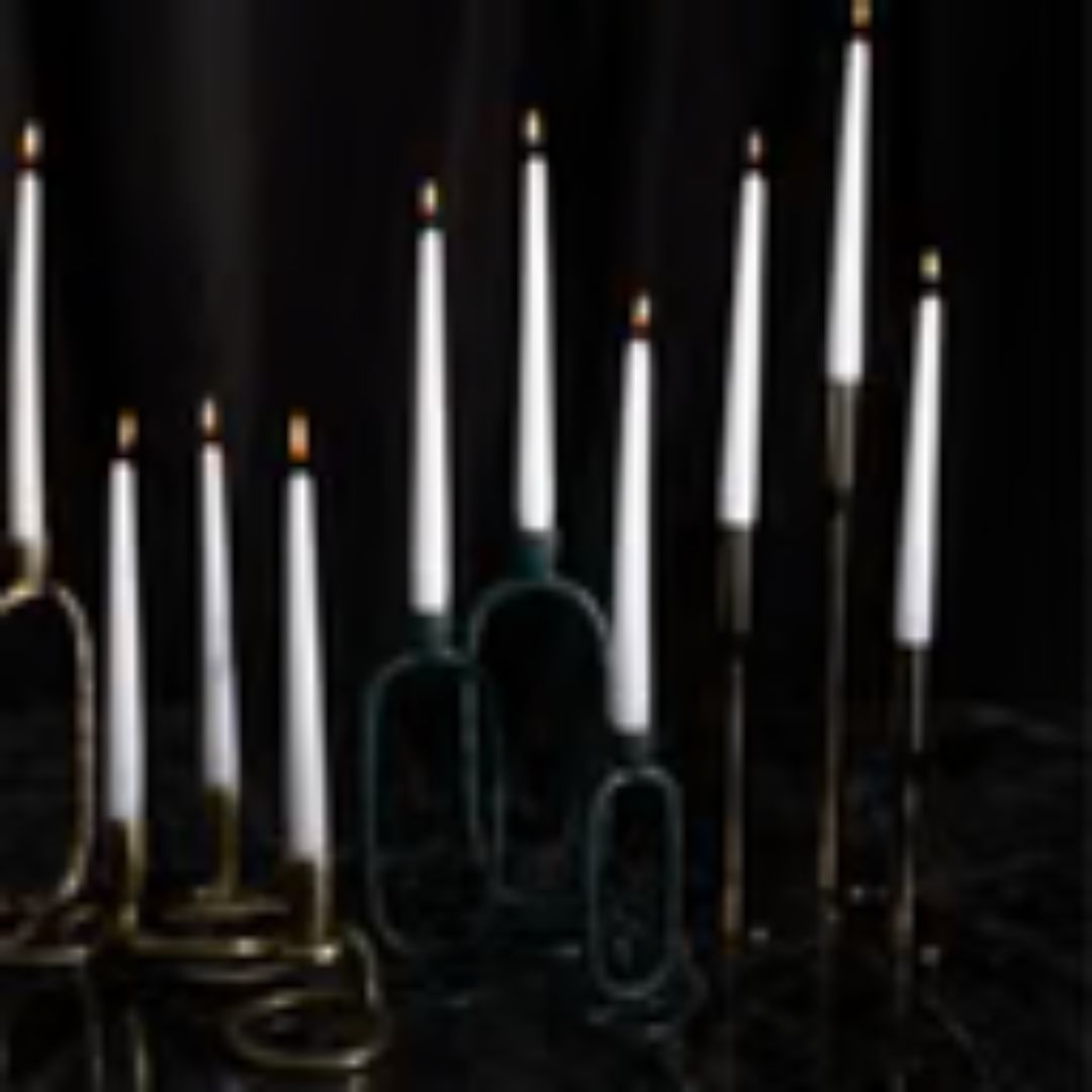 Metal, 5" Lifted Taper Candleholder, Gold