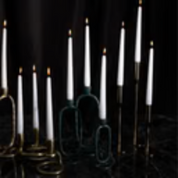 Metal, 5" Lifted Taper Candleholder, Gold