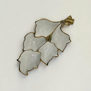 White, Gold Trim, Leaf Shaped, 4-Section, Appetizer Plate, Elegant Party Plate (Copy)