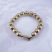 Sterling Silver, Bracelet, Classic, Round Bead, Box Clasp