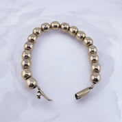 Sterling Silver, Bracelet, Classic, Round Bead, Box Clasp