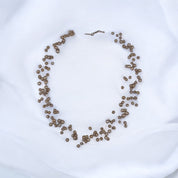 Freshwater Pearl, Necklace, Multi Strand, Floating, Soft Brown, Perfect Gift