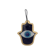 Fused Glass, Hamsa, Evil Eye, Dark Blue, Wall Ornament, Home Protection