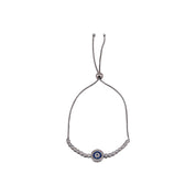 Sterling Silver, Zircon, Evil Eye, Bolo Tie, Bracelet, Round