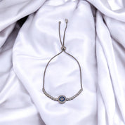 Sterling Silver, Zircon, Evil Eye, Bolo Tie, Bracelet, Round