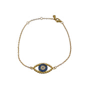 Gold-Plated, Sterling Silver, Bracelet, Zircon, Evil Eye, Protection Jewelry, Talisman