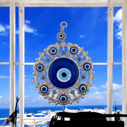 Silver, Evil Eye with Evil Eyes, Wall Ornament, Talisman, Home Protection