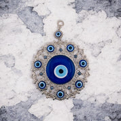 Silver, Evil Eye with Evil Eyes, Wall Ornament, Talisman, Home Protection