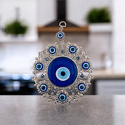 Silver, Evil Eye with Evil Eyes, Wall Ornament, Talisman, Home Protection