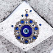 Evil Eye, Silver, Blue, Wall Ornament, Home Protection, Talisman