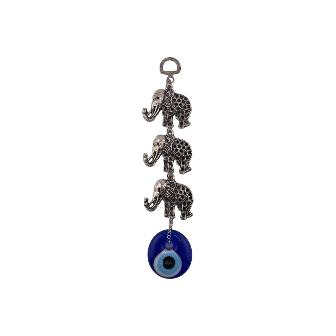 Silver, Elephant, Evil Eye, Wall Ornament, Talisman