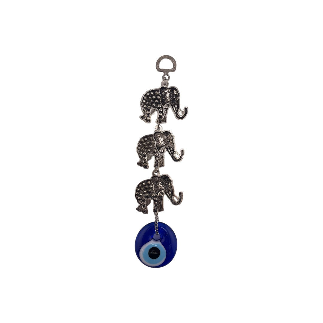 Silver, Elephant, Evil Eye, Wall Ornament, Talisman