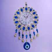 Extra Large, Silver, Evil Eye, Clock, Wall Ornament, Talisman, Home Protection