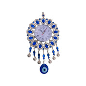 Extra Large, Silver, Evil Eye, Clock, Wall Ornament, Talisman, Home Protection