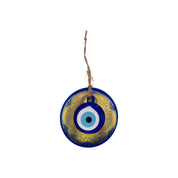 Handmade, Round, Evil Eye, Floral Pattern Glass, Wall Ornament