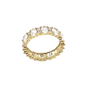 Gold-Plated, Sterling Silver, Zircon, Ring, Oval Stone, Classic Elegance