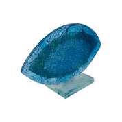Evil Eye, Handcrafted, Light Blue Fused Glass, Bubble Glass, Table Accent Gift