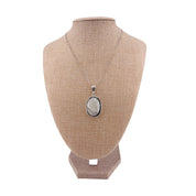 Sterling Silver, Moonstone, Oval, Pendant, Necklace - Moonstone Glow