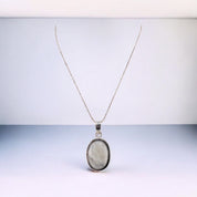 Sterling Silver, Moonstone, Oval, Pendant, Necklace - Moonstone Glow