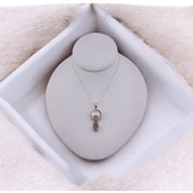 Sterling Silver Necklace with Silver Pendant and Freshwater Pearl - Timeless Elegance