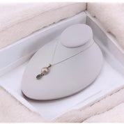 Sterling Silver Necklace with Silver Pendant and Freshwater Pearl - Timeless Elegance