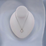 Sterling Silver, Zircon, Freshwater Pearl, Pendant, Necklace - Bridal Sun