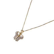 Gold Plated, Sterling Silver, Butterfly Design Zircon, Pendant Necklace, Elegant Flutter, Perfect Gift