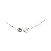 Sterling Silver Lovers' Gift Necklace with Heart Pendant and Center Zirconia Stone