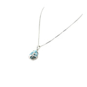 Sterling Silver, Larimar, Teardrop Stone, Pendant, Necklace - Celestial Waves