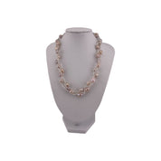 Rice Pearl Necklace, Natural Pink, Three-Strand Twisted, Prefect Birthday and Holiday Gift