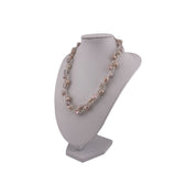 Rice Pearl Necklace, Natural Pink, Three-Strand Twisted, Prefect Birthday and Holiday Gift