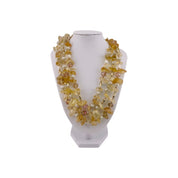 Golden Luxe Crystal Necklace, Three-Strand Irregular Beads, Chic Jewelry Gift for Her