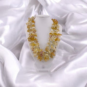 Golden Luxe Crystal Necklace, Three-Strand Irregular Beads, Chic Jewelry Gift for Her