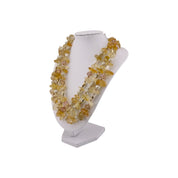 Golden Luxe Crystal Necklace, Three-Strand Irregular Beads, Chic Jewelry Gift for Her