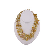 Golden Luxe Crystal Necklace, Three-Strand Irregular Beads, Chic Jewelry Gift for Her