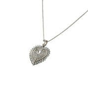 Sterling Silver, Zircon, Heart, Pendant, Necklace - Eternal Glamour