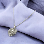 Sterling Silver, Zircon, Heart, Pendant, Necklace - Eternal Glamour