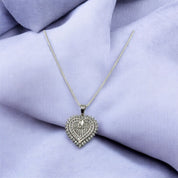 Sterling Silver, Zircon, Heart, Pendant, Necklace - Eternal Glamour