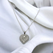 Sterling Silver, Zircon, Heart, Pendant, Necklace - Eternal Glamour