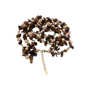 Chocolate Brown Pearl Necklace, Three-Strand, Irregular Beads, Holiday Gift, Chic Jewelry